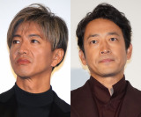 映画『TOKYOタクシー』完成披露試写会に登壇した（左から）木村拓哉、迫田孝也 （C）ORICON NewS inc.