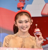ピノのカチューシャで笑顔を見せたゆうちゃみ （C）ORICON NewS inc.