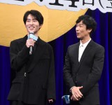 映画『平場の月』完成披露試写会に登壇した（左から）坂元愛登、堺雅人 （C）ORICON NewS inc.