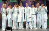 舞台『ANDO』公開ゲネプロに登場したB&ZAI（左から）今野大輝、稲葉通陽、本高克樹、鈴木悠仁、橋本涼、菅田琳寧、矢花黎、川崎星輝（C）ORICON NewS inc.