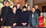 映画『盤上の向日葵』ジャパンプレミアに登壇した（前列左から）佐々木蔵之介、坂口健太郎、渡辺謙、土屋太鳳　（後列左から）音尾琢真、高杉真宙、小日向文世、熊澤尚人監督 （C）ORICON NewS inc.