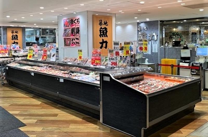 特急輸送の鮮魚が届くペリエ千葉の「魚力」(千葉ステーションビル提供)