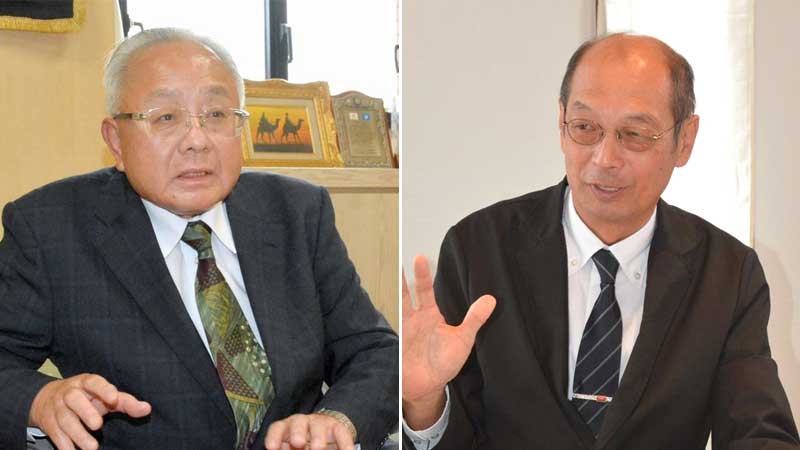 （右から届け出順）原宏氏、石田義広氏