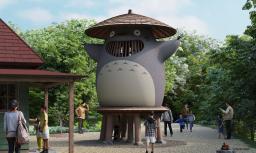 　「どんどこ森」に置かれるトトロ像のイメージ（（Ｃ）Ｓｔｕｄｉｏ　Ｇｈｉｂｌｉ）
