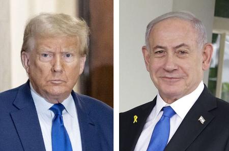 <p>　トランプ米大統領、イスラエルのネタニヤフ首相（いずれもゲッティ＝共同）</p>