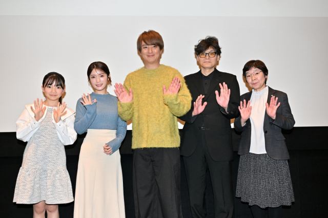 『雨上がりのスカイツリー』の出演した大井怜緒、美山加恋、上地雄輔、畑泰介監督、高森千穂先生（左から） （C）ORICON NewS inc.