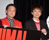 ホラーゲームのイベントに“顔採用”されたアインシュタイン（左から）稲田直樹、河井ゆずる （C）ORICON NewS inc.