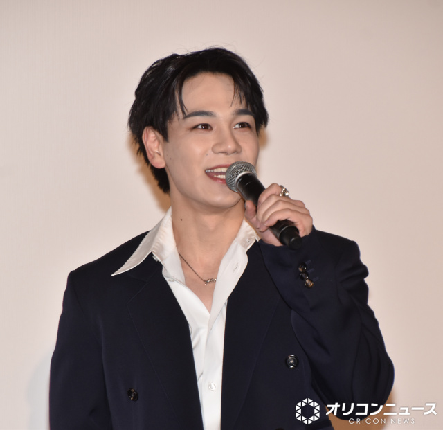 『JO1DER SHOW 2025 WHEREVER WE ARE IN TOKYO DOME LIVE FILM』公開記念舞台あいさつに登壇したJO1の豆原一成 （C）ORICON NewS inc.