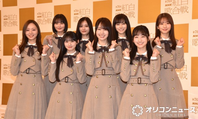 今年の漢字を明かした乃木坂46（後列左から）遠藤さくら、井上和、池田瑛紗、菅原咲月（前列左から）梅澤美波、川崎桜、賀喜遥香、一ノ瀬美空 （C）ORICON NewS inc.
