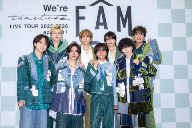 『We’re timelesz LIVE TOUR 2025-2026 episode 1 FAM DOME』最終公演前の囲み取材に参加したtimelesz