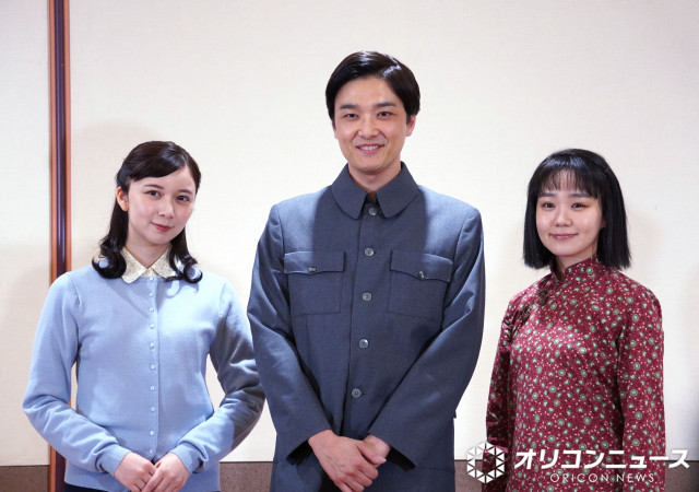 幕間の弁当を“監修”したと語った（左から）上白石萌歌、井上芳雄、奈緒 （C）ORICON NewS inc.
