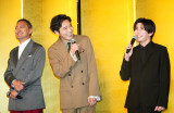 映画『木挽町のあだ討ち』初日舞台あいさつに登壇した（左から） 渡辺謙、柄本佑、長尾謙杜（C）ORICON NewS inc.
