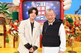 『ザ！世界仰天ニュース』新レギュラーのtimelesz・松島聡、MCを務める笑福亭鶴瓶　（C）日本テレビ