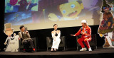 『映画　えんとつ町のプペル～約束の時計台～』のイベントに出席した（左から）西野亮廣、MEGUMI、カジサック （C）ORICON NewS inc.