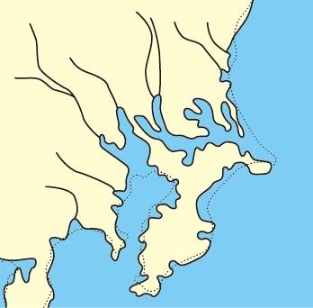 【図1】約千年前の海岸線(想像図)