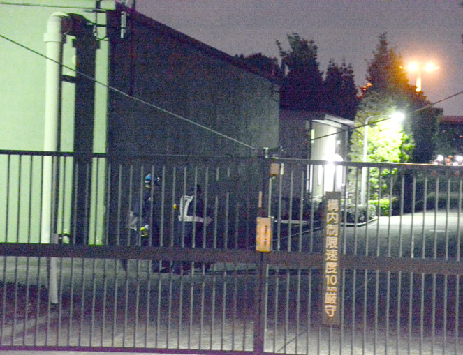 えい児の遺体が見つかったＴＤＬ隣接の水処理施設＝１６日午後、浦安市舞浜１
