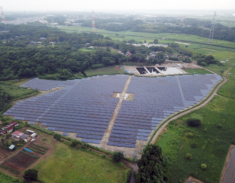 千葉商科大が所有する野田市のメガソーラー発電所
