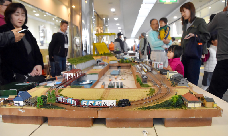 館山駅開業100周年フェスタで展示されたNゲージ模型
