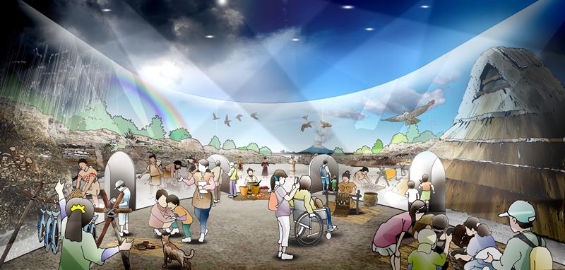 没入型展示「縄文体験空間」のイメージ(千葉市教委提供)