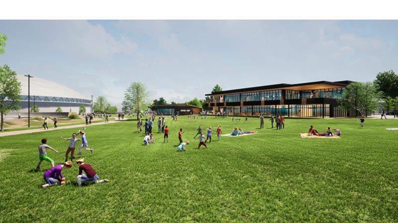 千葉公園に整備される芝生広場のイメージ（千葉市提供）