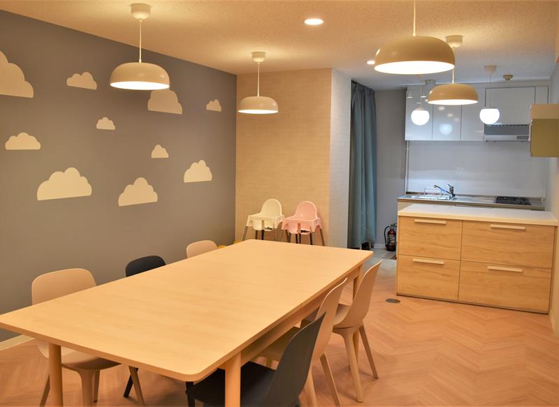 子育て世帯の利用を想定し、新たに改修した集会所