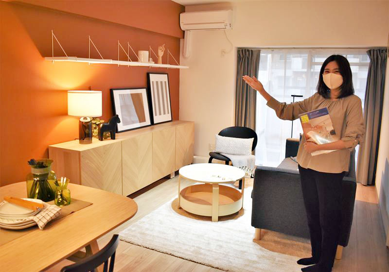 イケアとの連携で子育て応援に特化した、ＵＲ団地「谷津パークタウン壱番街」の一室＝習志野市谷津