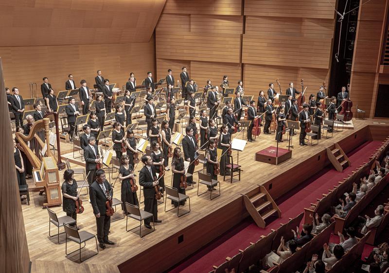 2020年8月に行われた定期演奏会。約6カ月ぶりに団員全員が集まり、観客の前に立った(c)金瀬胖