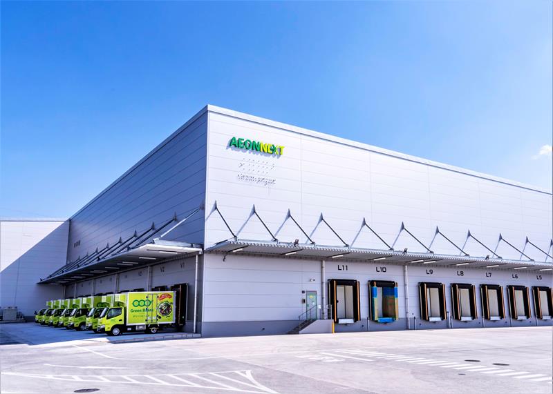 イオンの新サービス「グリーンビーンズ」の拠点となる誉田顧客フルフィルメントセンター（イオンネクスト提供）