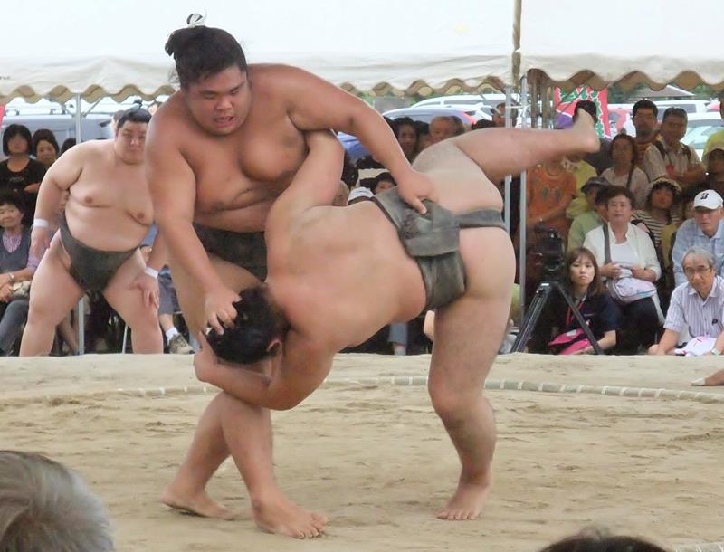 ２０１８年に開催されたふれあい相撲の様子＝茂原市