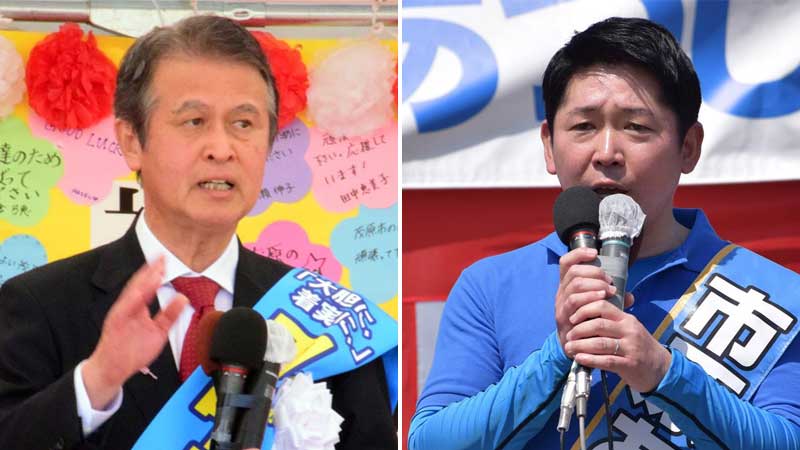 （右から届け出順）市原淳氏、田中豊彦氏