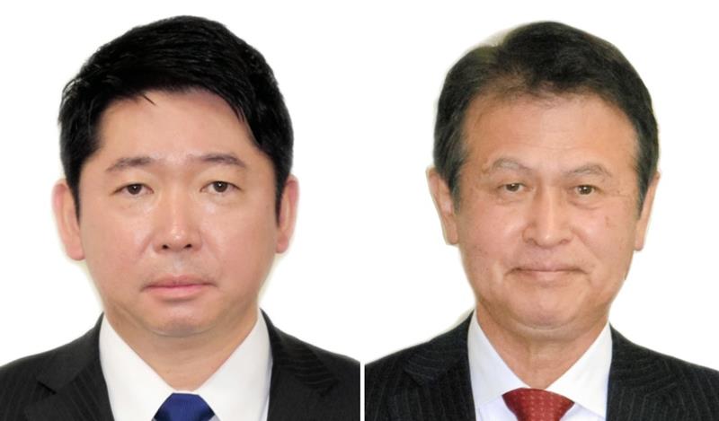（左から届け出順）市原淳氏、田中豊彦氏