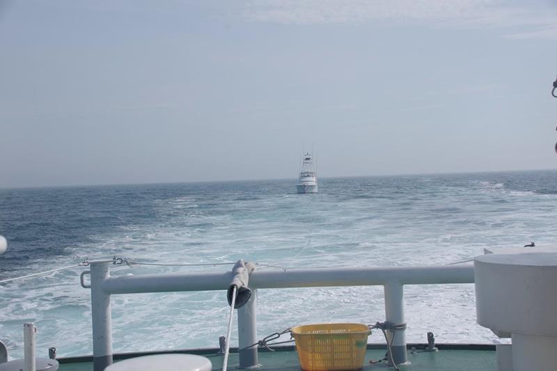 救助現場の状況（銚子海上保安部提供）