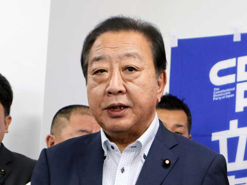 野田佳彦元首相＝１９日、千葉市中央区