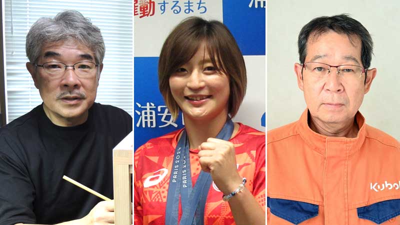 （左から）松本達弥さん、角田夏実さん、荒川正行さん