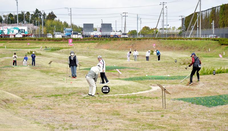 全国大会を開催できる広々とした環境の成田エアポート東雲パークゴルフ場＝成田市