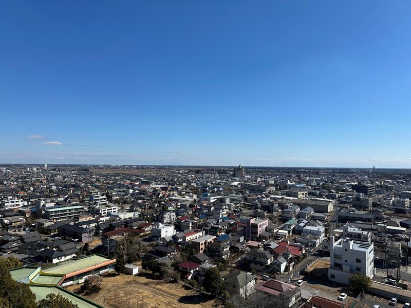 山王台公園から九十九里平野を望む