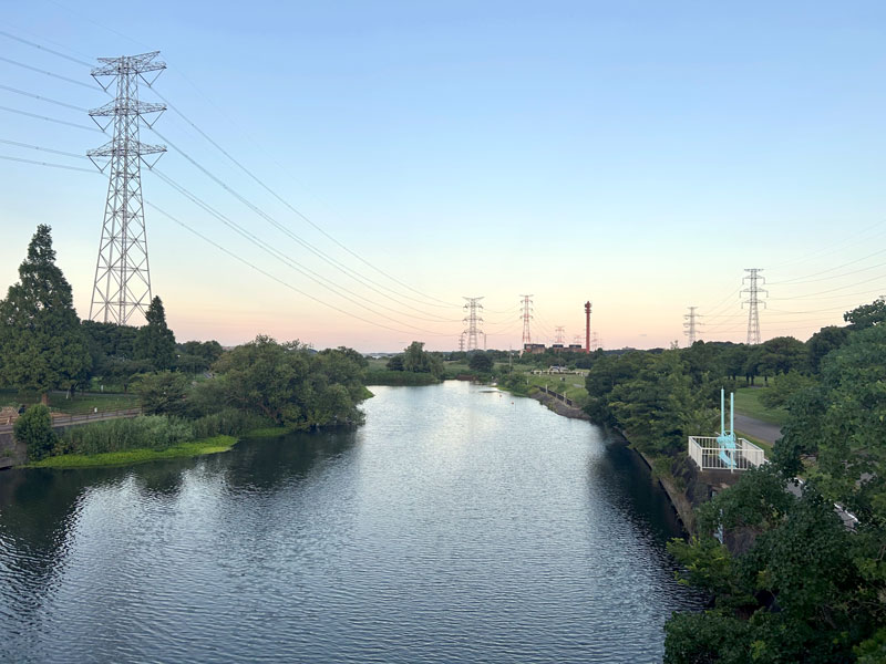 柏ふるさと大橋から見た北柏