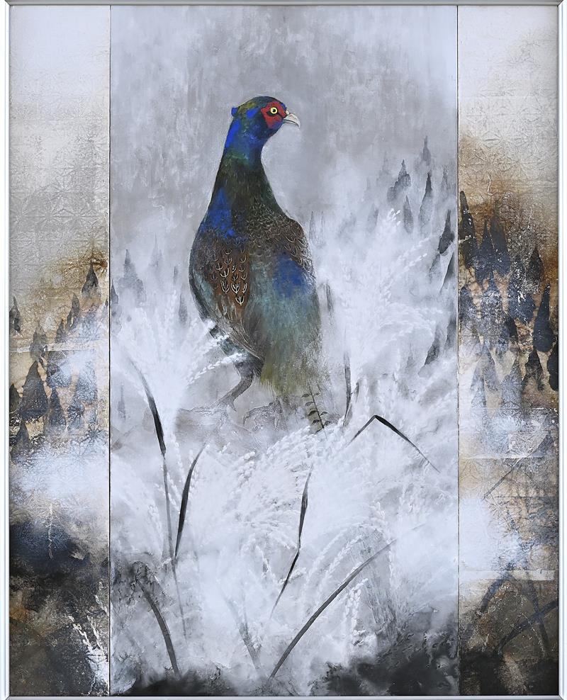 【日本画】県美術会賞　森田龍彦「秋野の客」