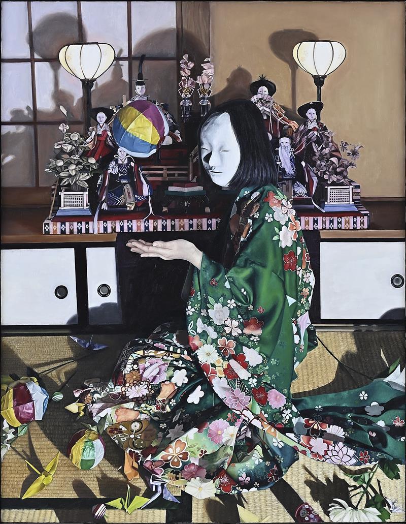 【洋画】県美術会賞　實方琴美「夙夜哀歌を吟じる」