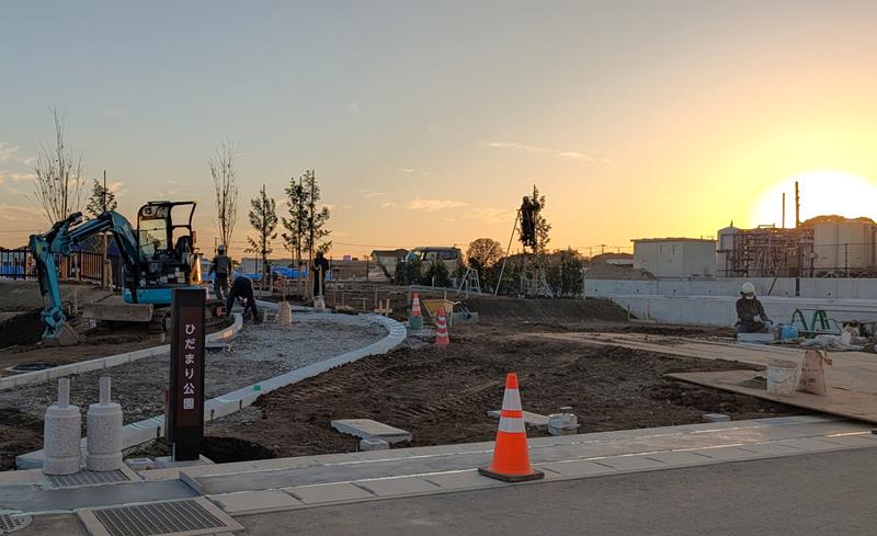 住宅拠点として造成工事が進む芝山町の川津場地区=11月中旬