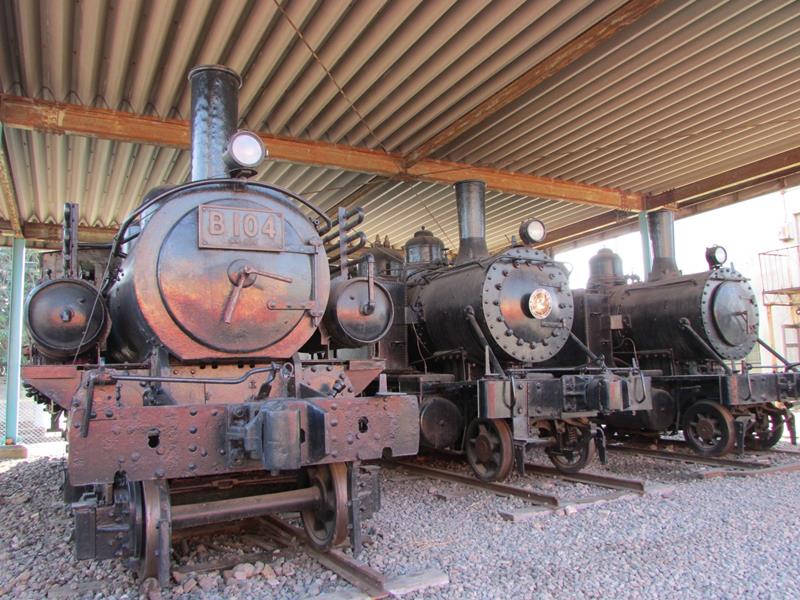 保存される蒸気機関車