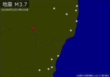【速報】茨城と福島でＭ３．７の地震　震源は福島県中通り　最大震度１　
