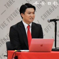 新練習場について説明する千葉の田村征也社長